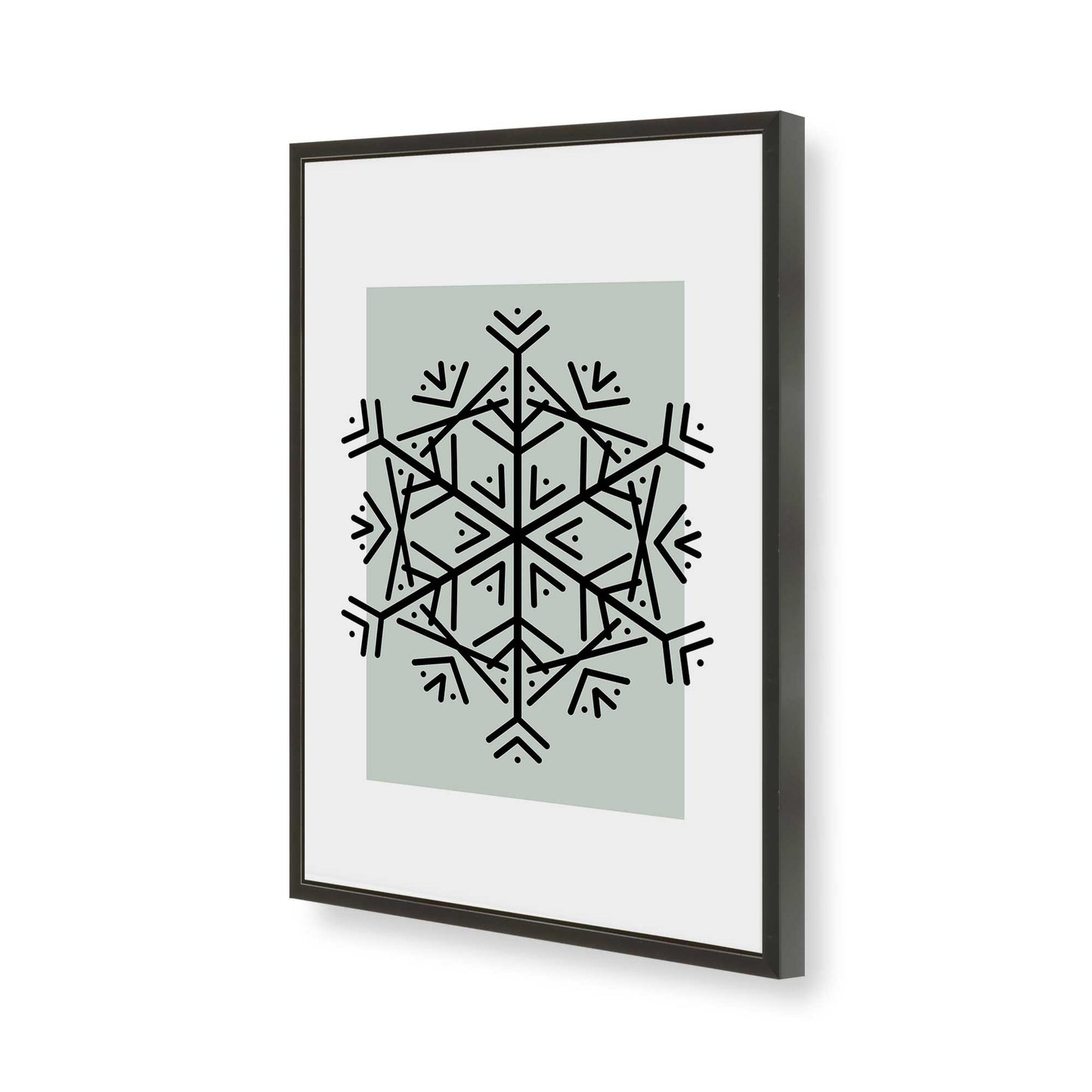 [Color:Satin Black], Picture of art in a Satin Black frame of the corner