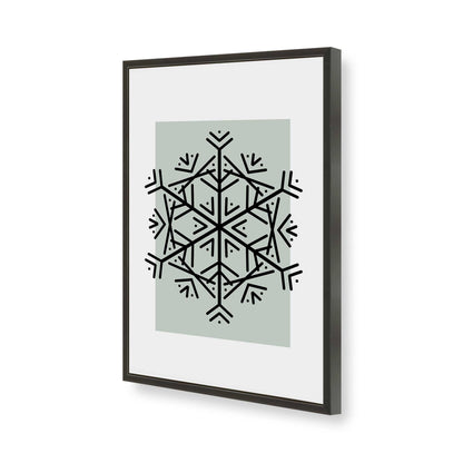 [Color:Satin Black], Picture of art in a Satin Black frame of the corner