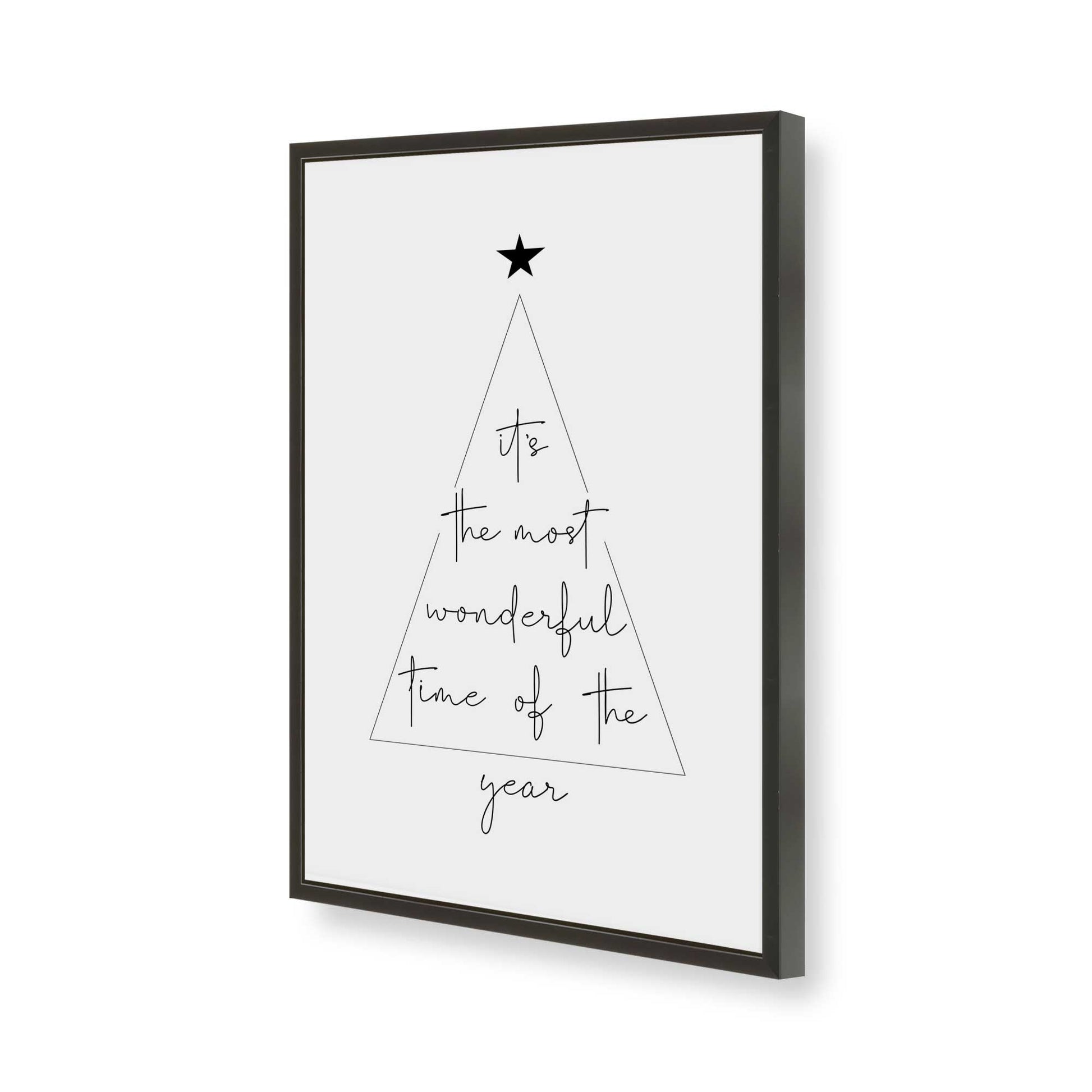 [Color:Satin Black], Picture of art in a Satin Black frame of the corner