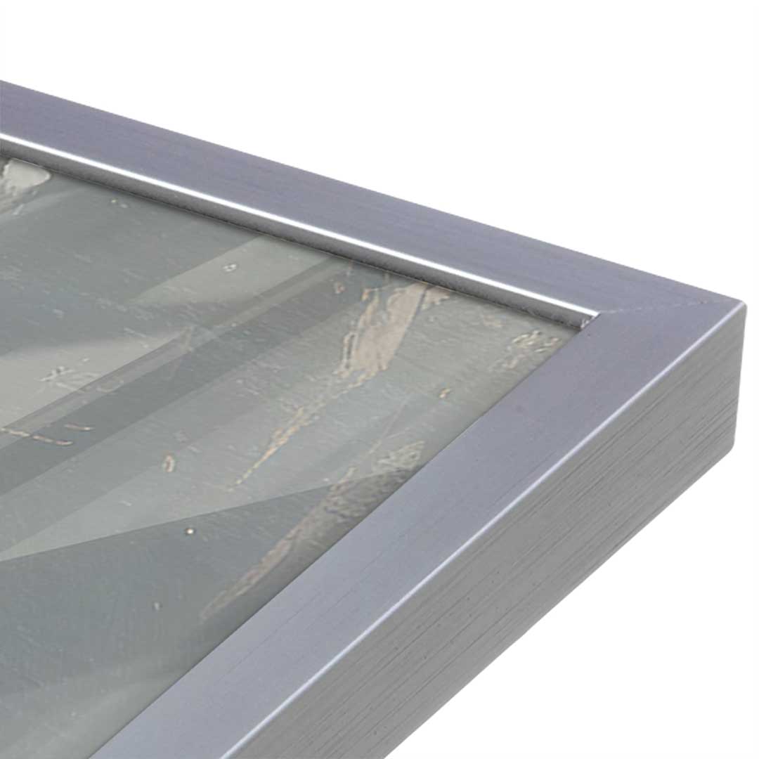 [Color:Polished Chrome], Picture of art in a Polished Chrome frame at an angle