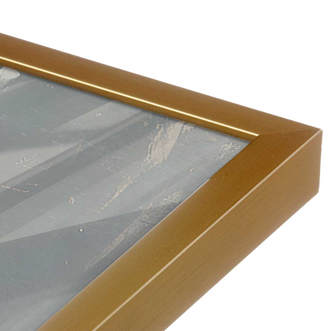 [Color:Polished Gold], Picture of art in a Polished Gold frame at an angle