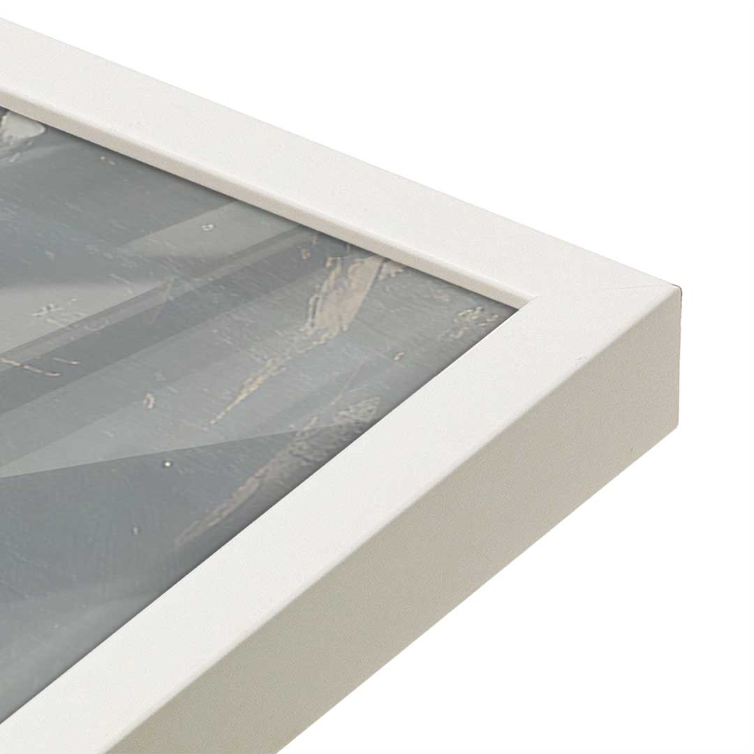 [Color:Opaque White], Picture of art in a Opaque White frame at an angle