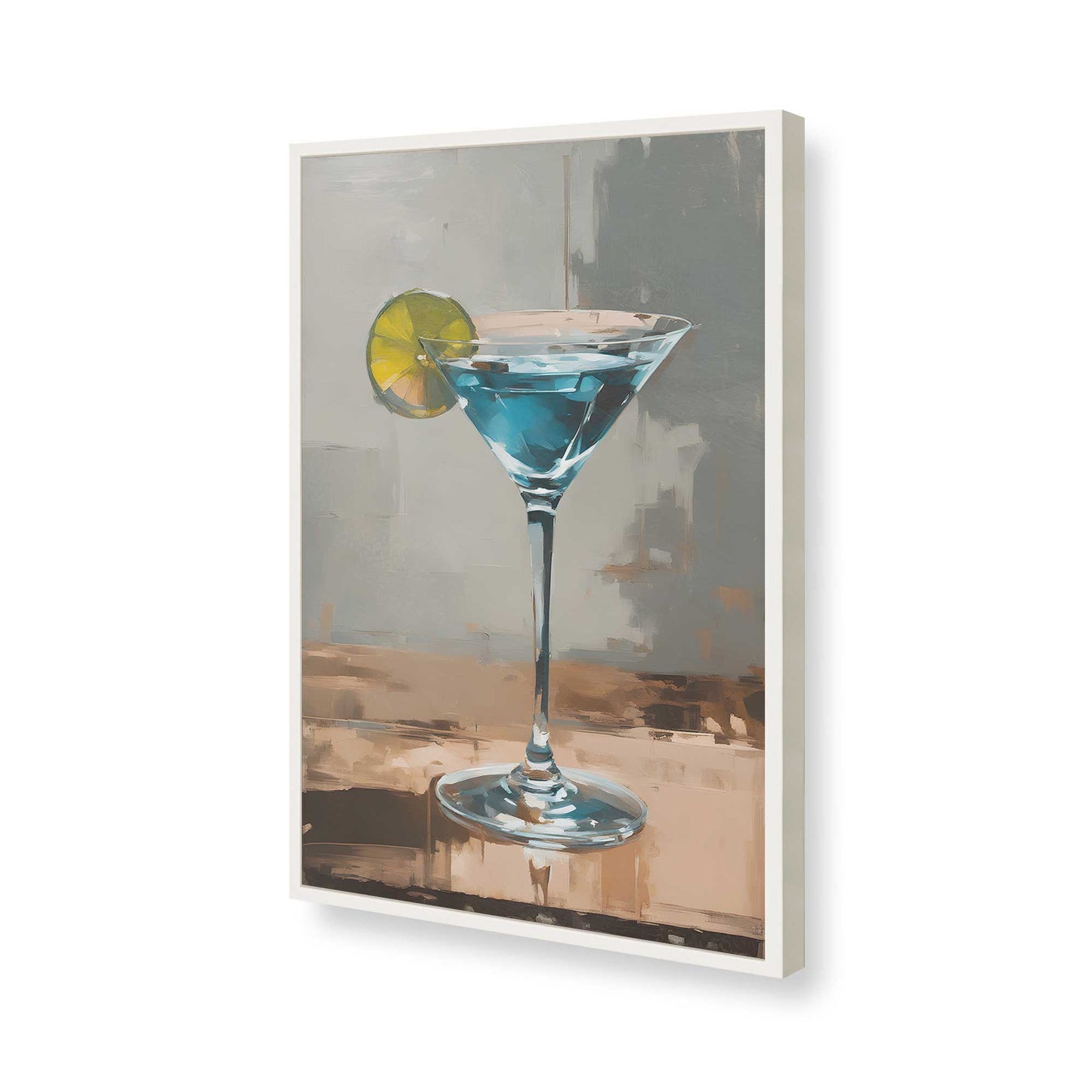 [Color:Opaque White], Picture of art in a Opaque White frame of the corner
