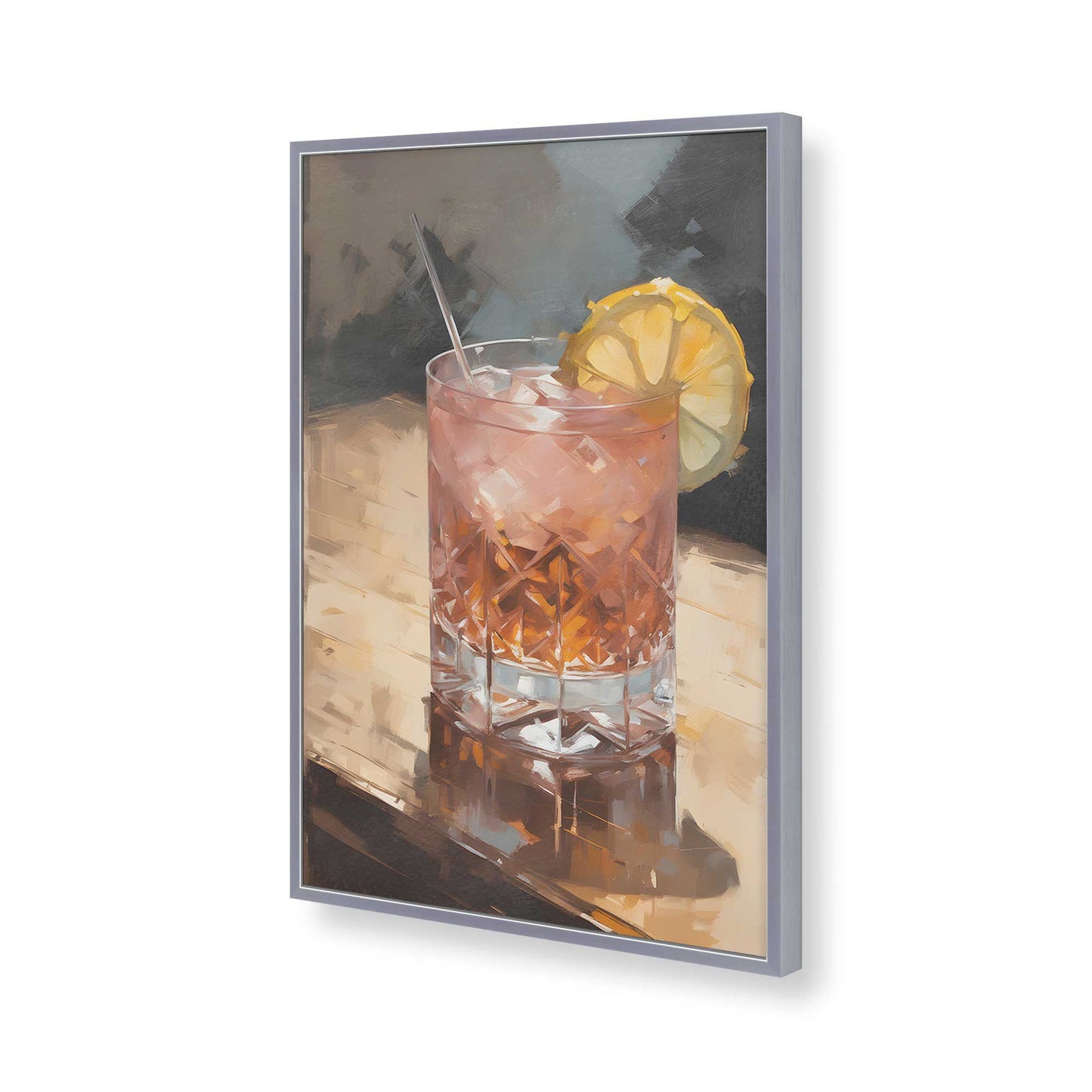 [Color:Polished Chrome], Picture of art in a Polished Chrome frame of the corner