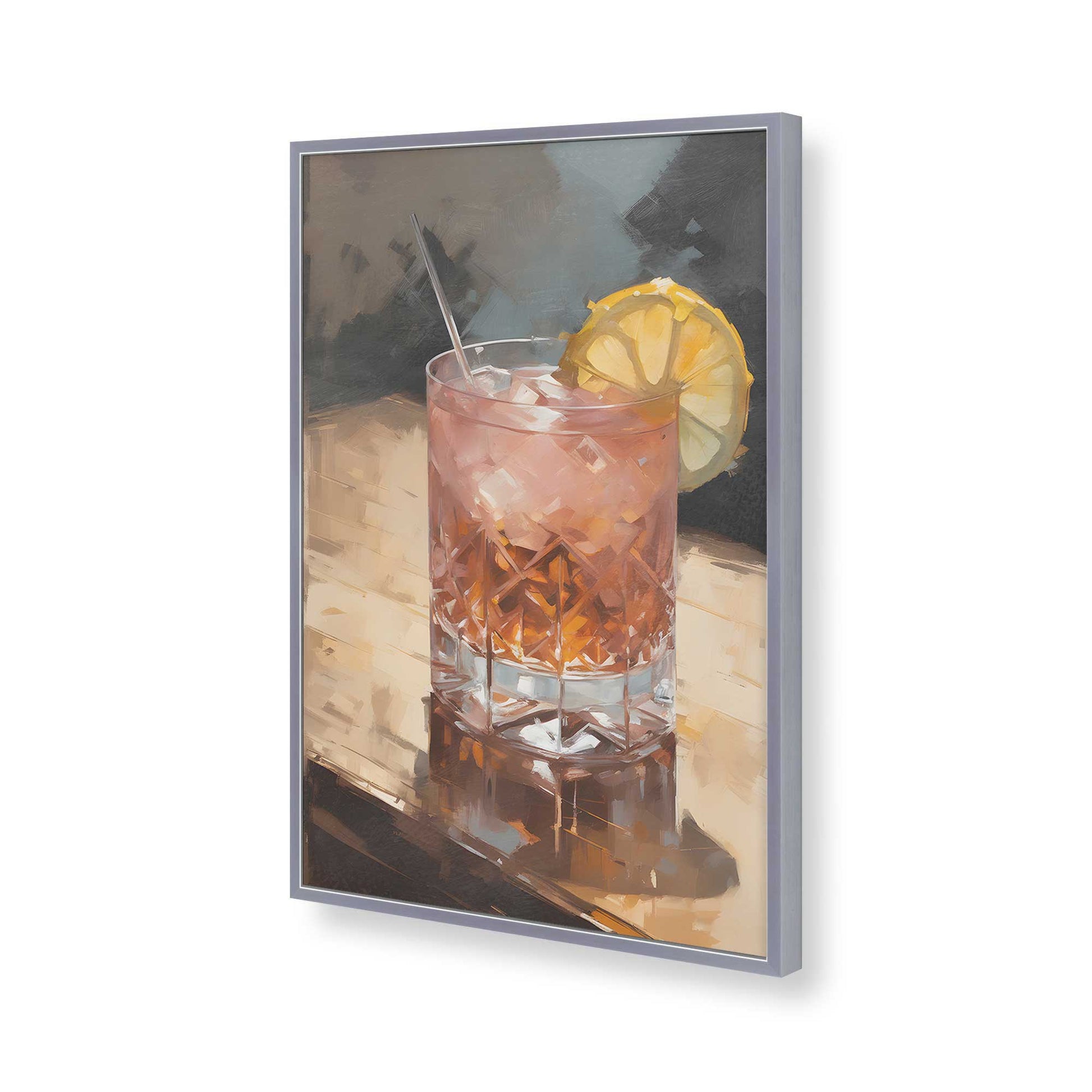 [Color:Polished Chrome], Picture of art in a Polished Chrome frame of the corner
