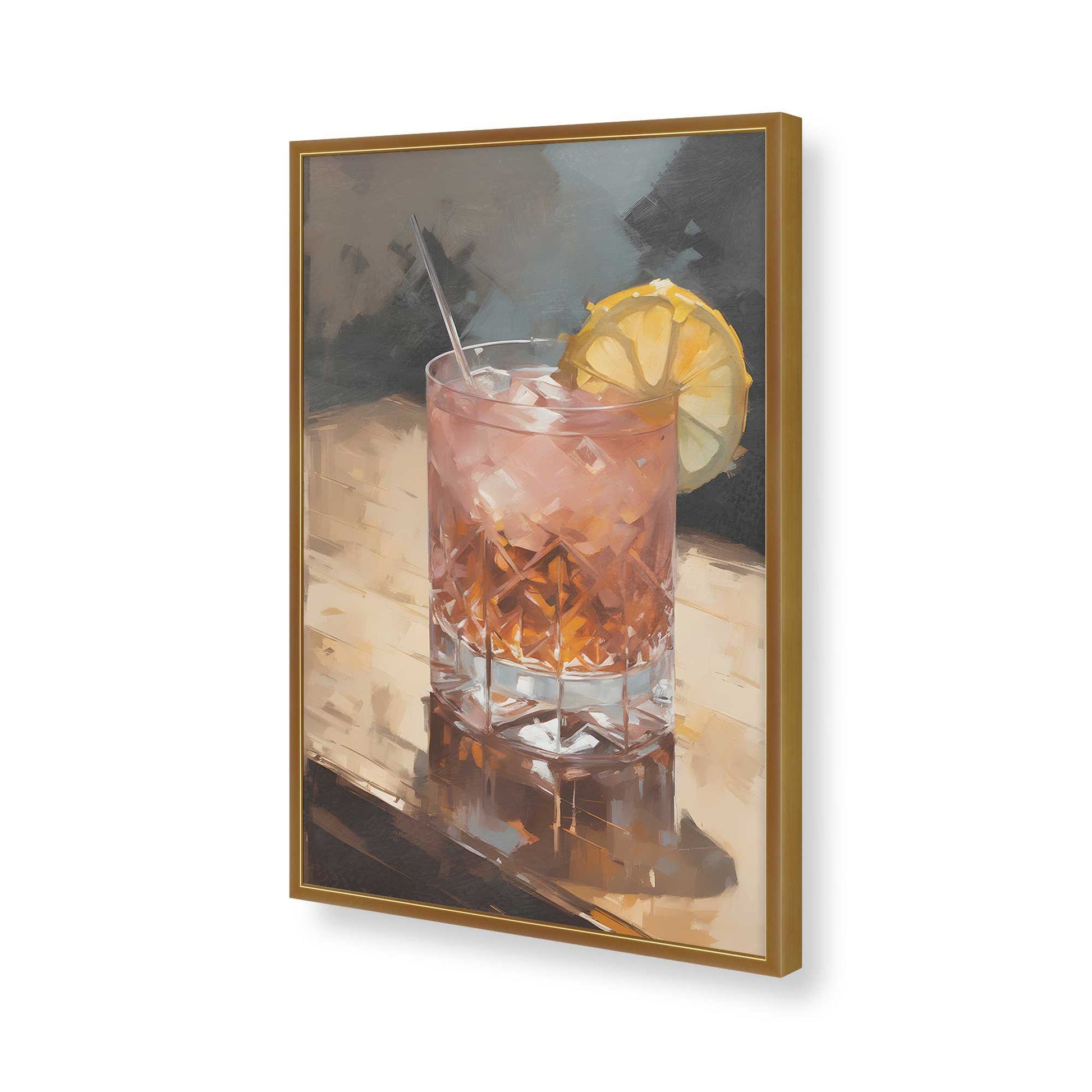 [Color:Polished Gold], Picture of art in a Polished Gold frame of the corner