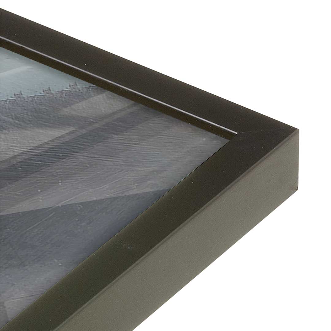 [Color:Satin Black], Picture of art in a Satin Black frame at an angle