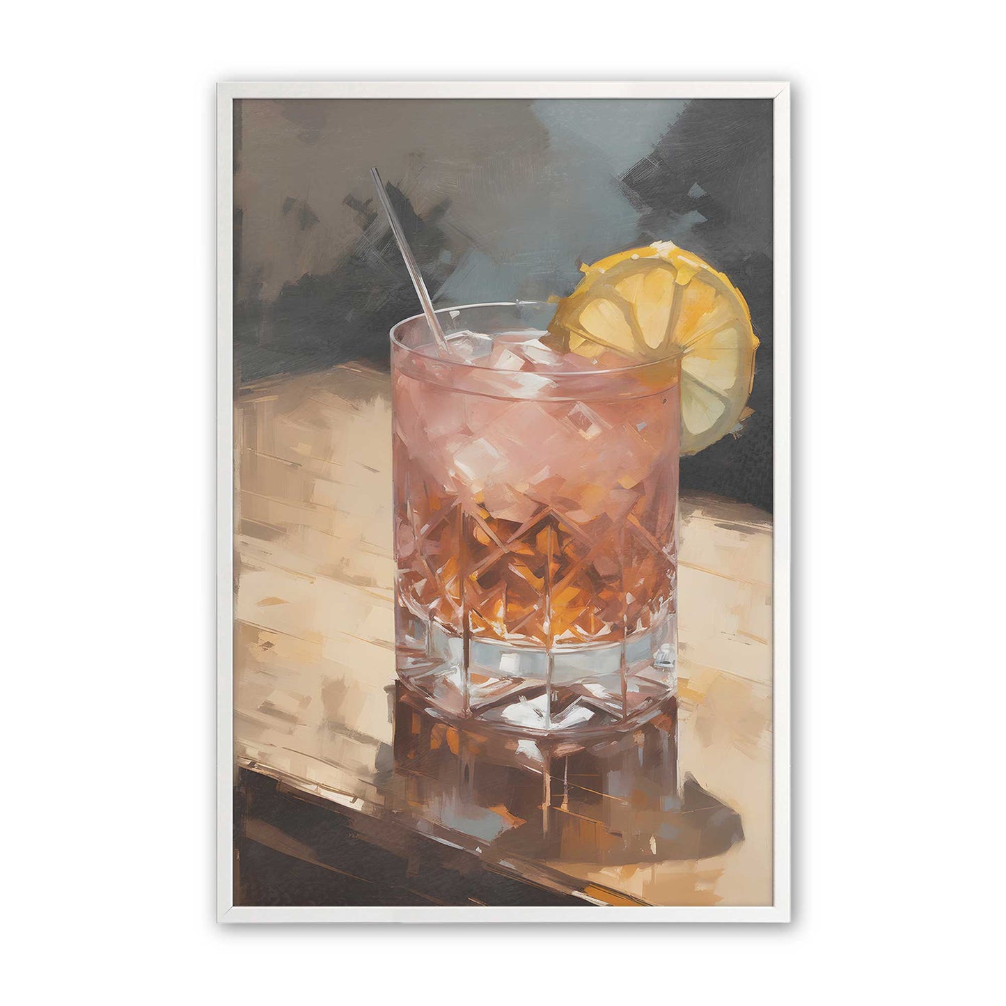 [Color:Opaque White], Picture of art in a Opaque White frame