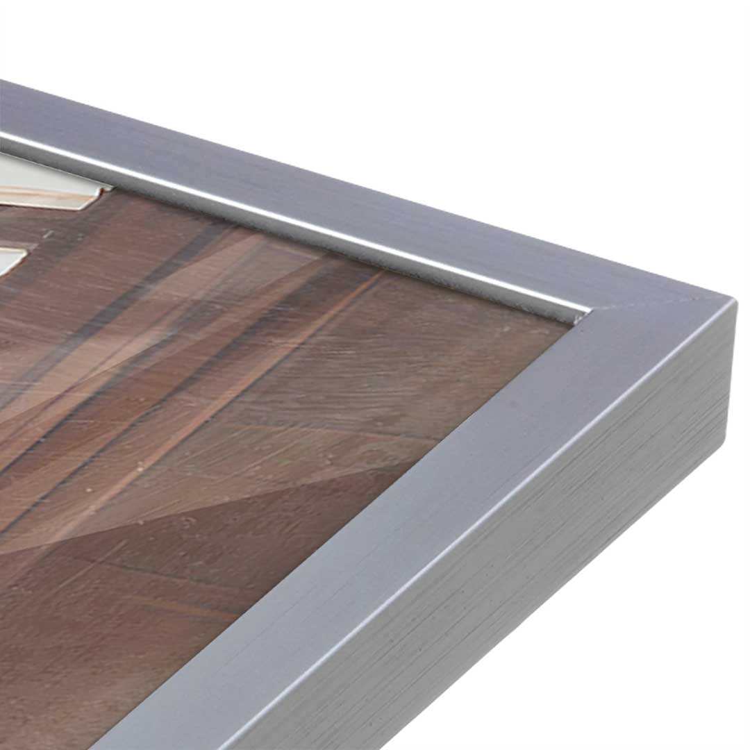 [Color:Polished Chrome], Picture of art in a Polished Chrome frame at an angle