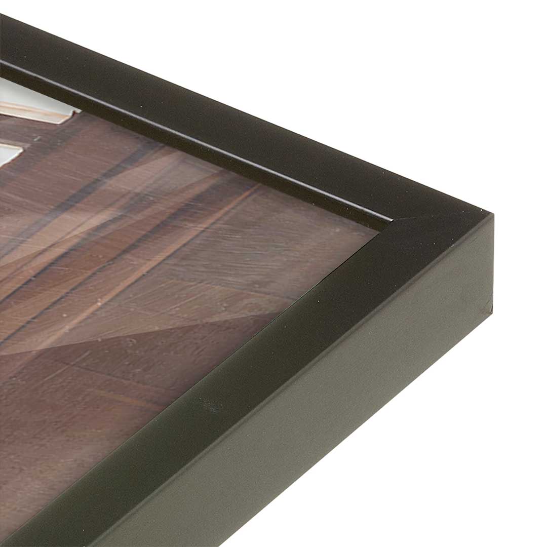 [Color:Satin Black], Picture of art in a Satin Black frame at an angle