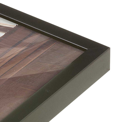 [Color:Satin Black], Picture of art in a Satin Black frame at an angle