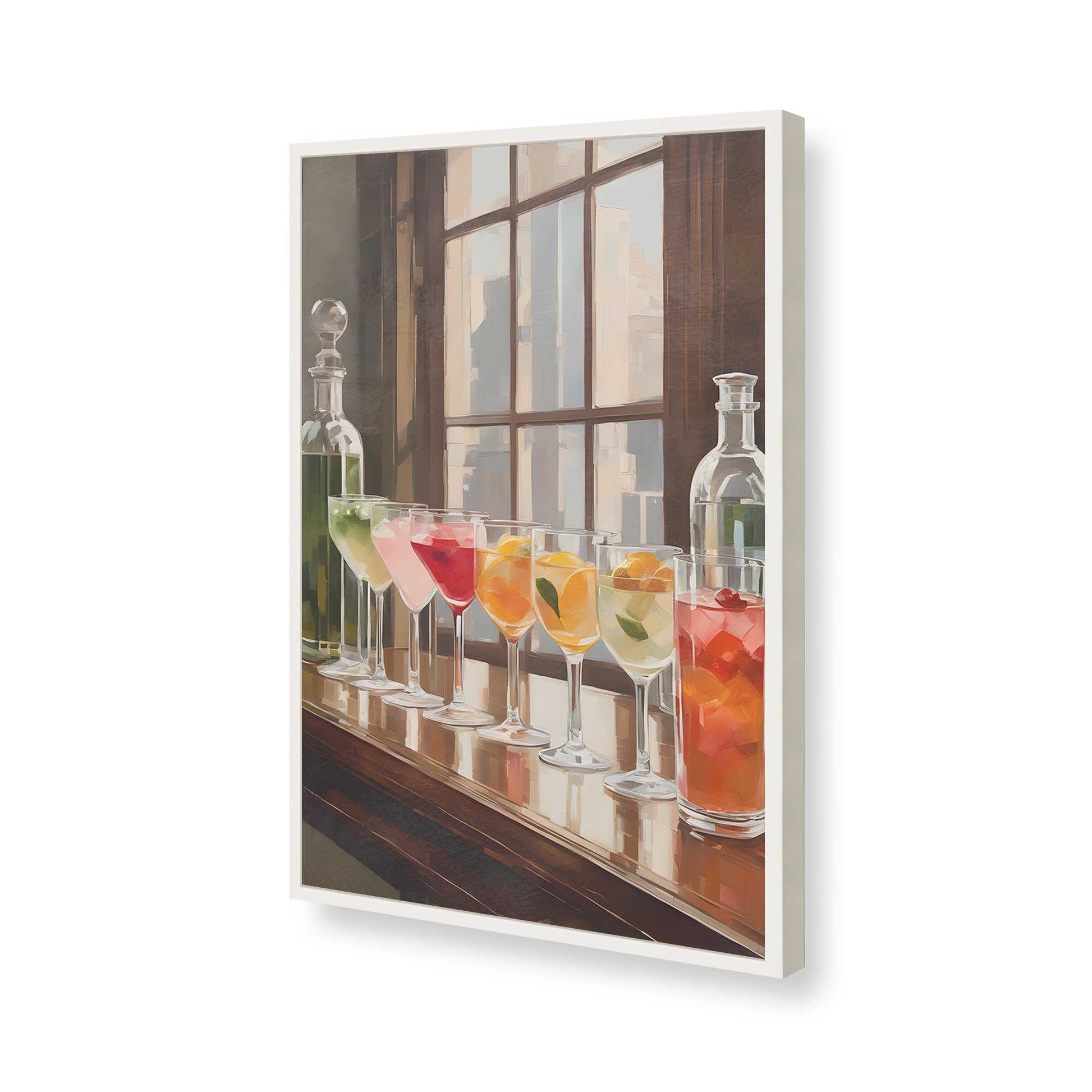 [Color:Opaque White], Picture of art in a Opaque White frame of the corner