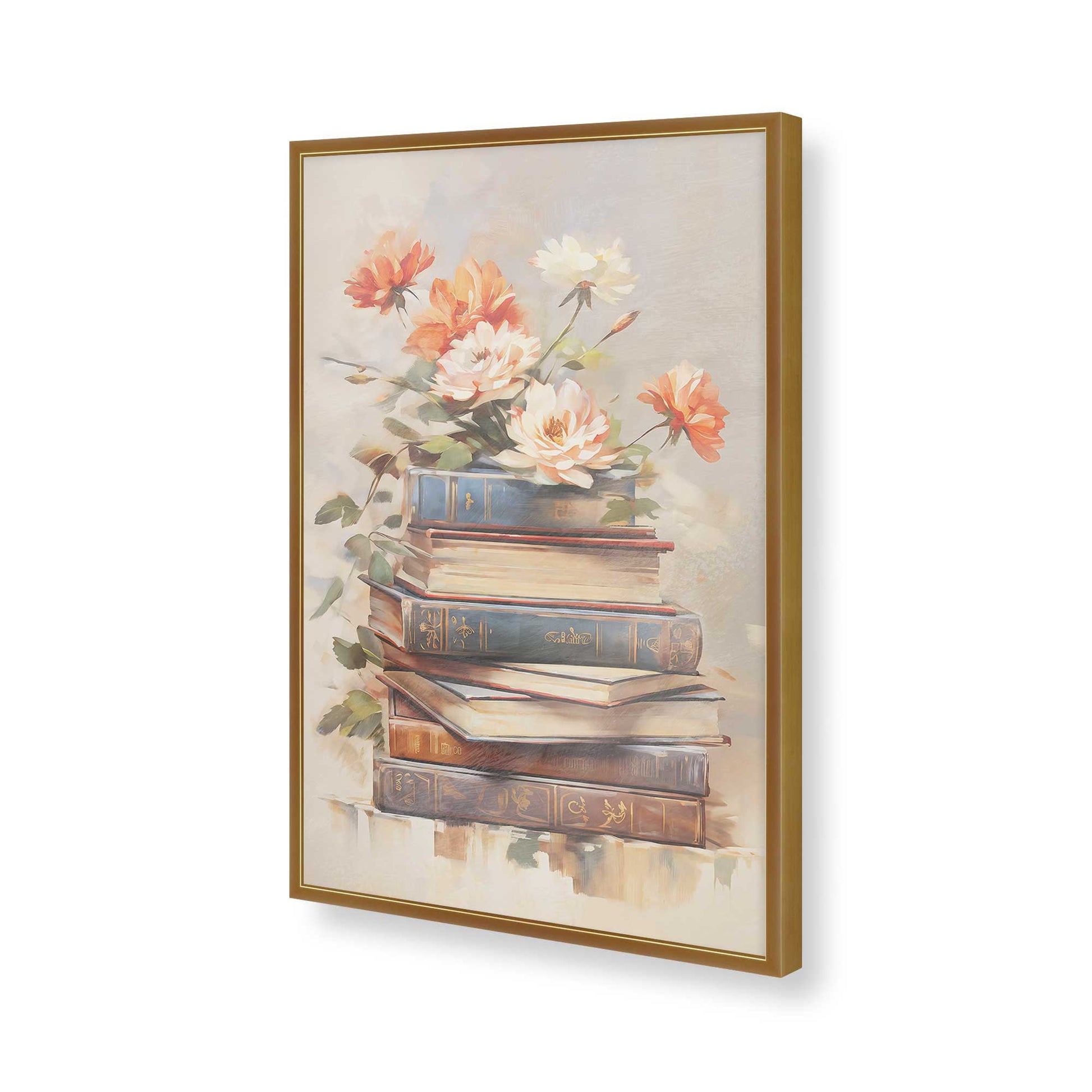 [Color:Polished Gold], Picture of art in a Polished Gold frame of the corner