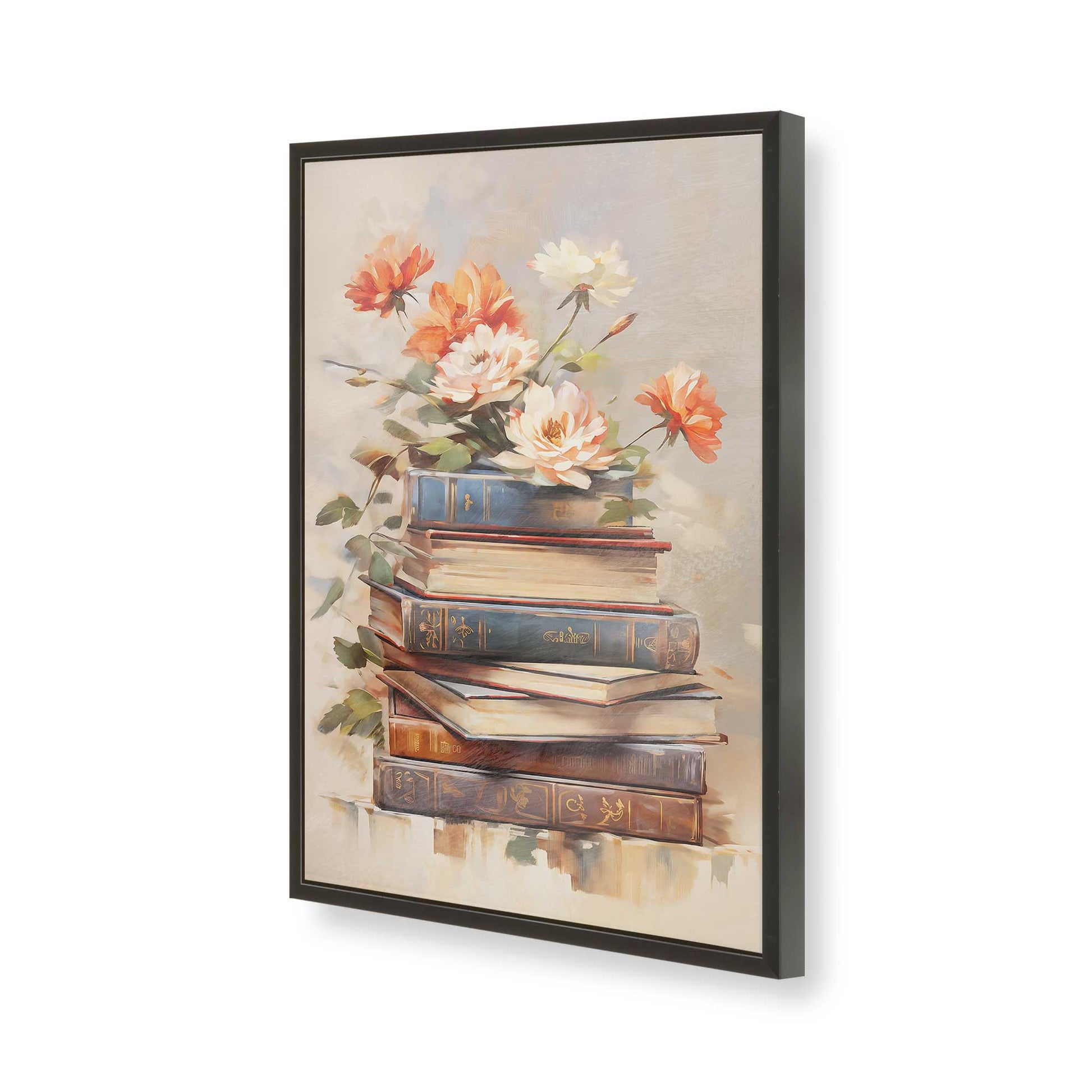[Color:Satin Black], Picture of art in a Satin Black frame of the corner