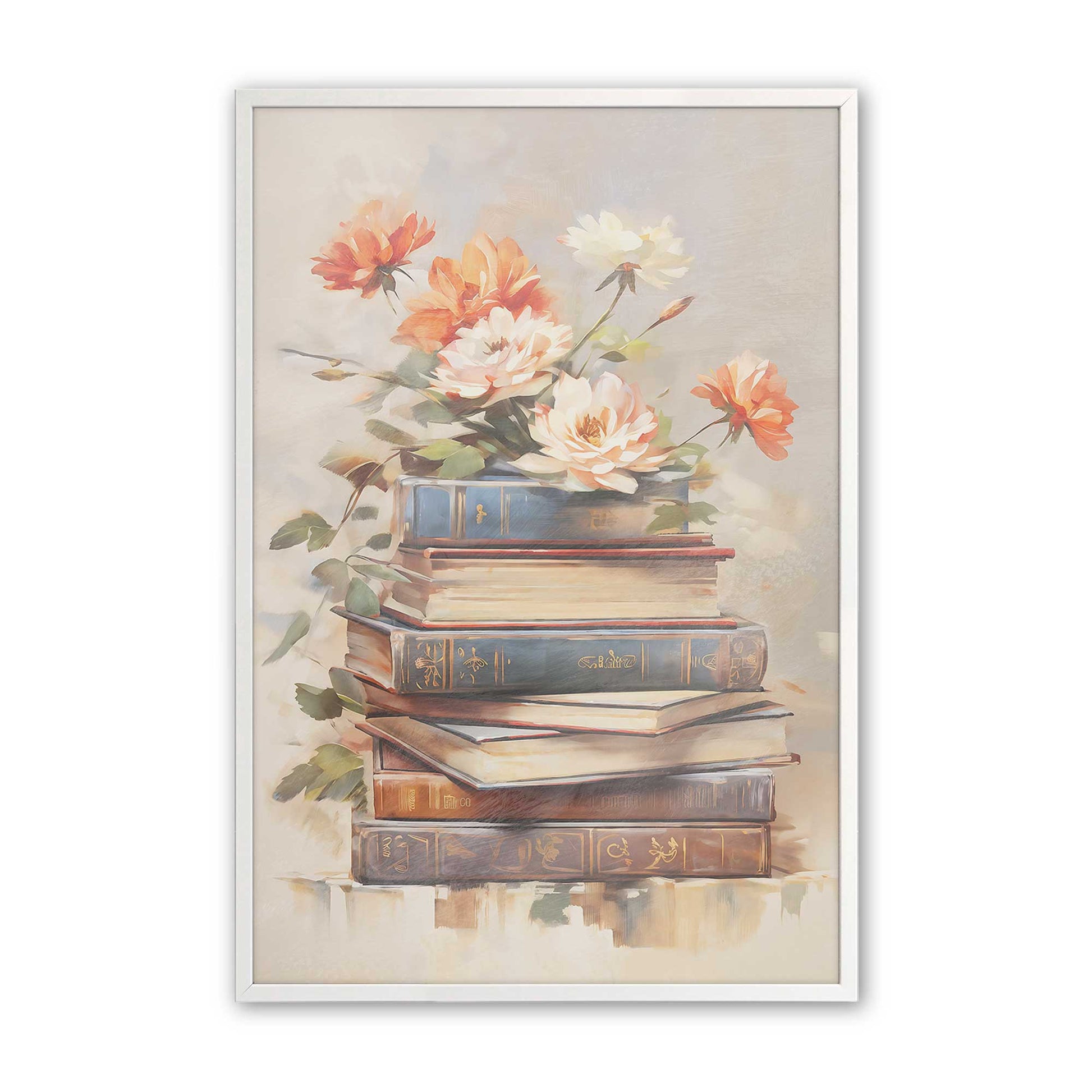 [Color:Opaque White], Picture of art in a Opaque White frame