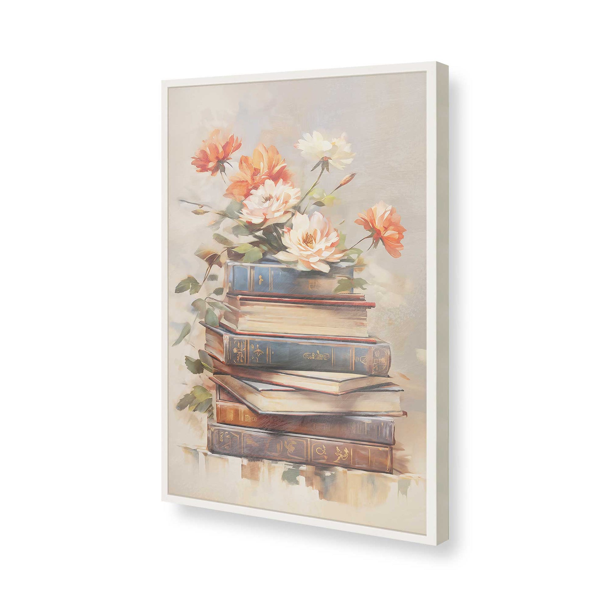 [Color:Opaque White], Picture of art in a Opaque White frame of the corner
