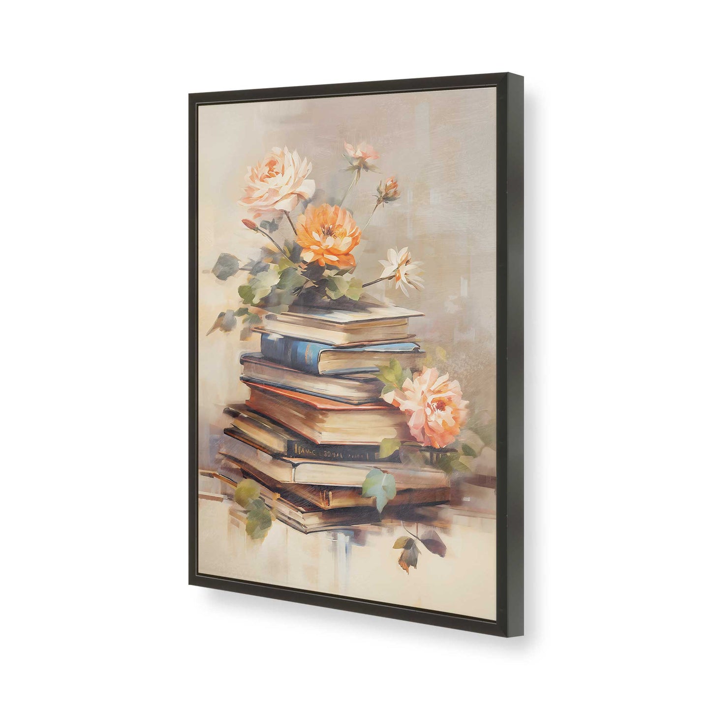 [Color:Satin Black], Picture of art in a Satin Black frame of the corner