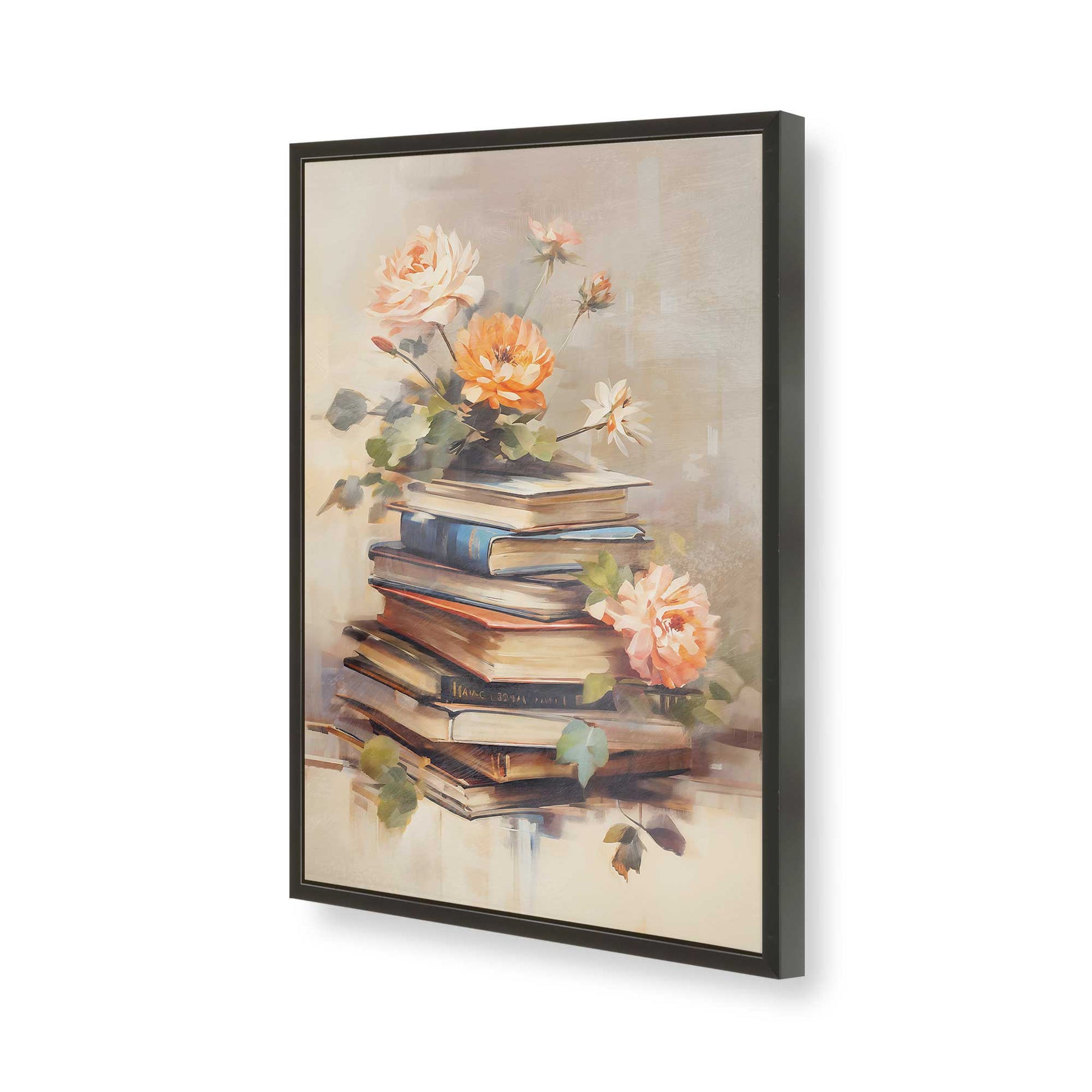 [Color:Satin Black], Picture of art in a Satin Black frame of the corner