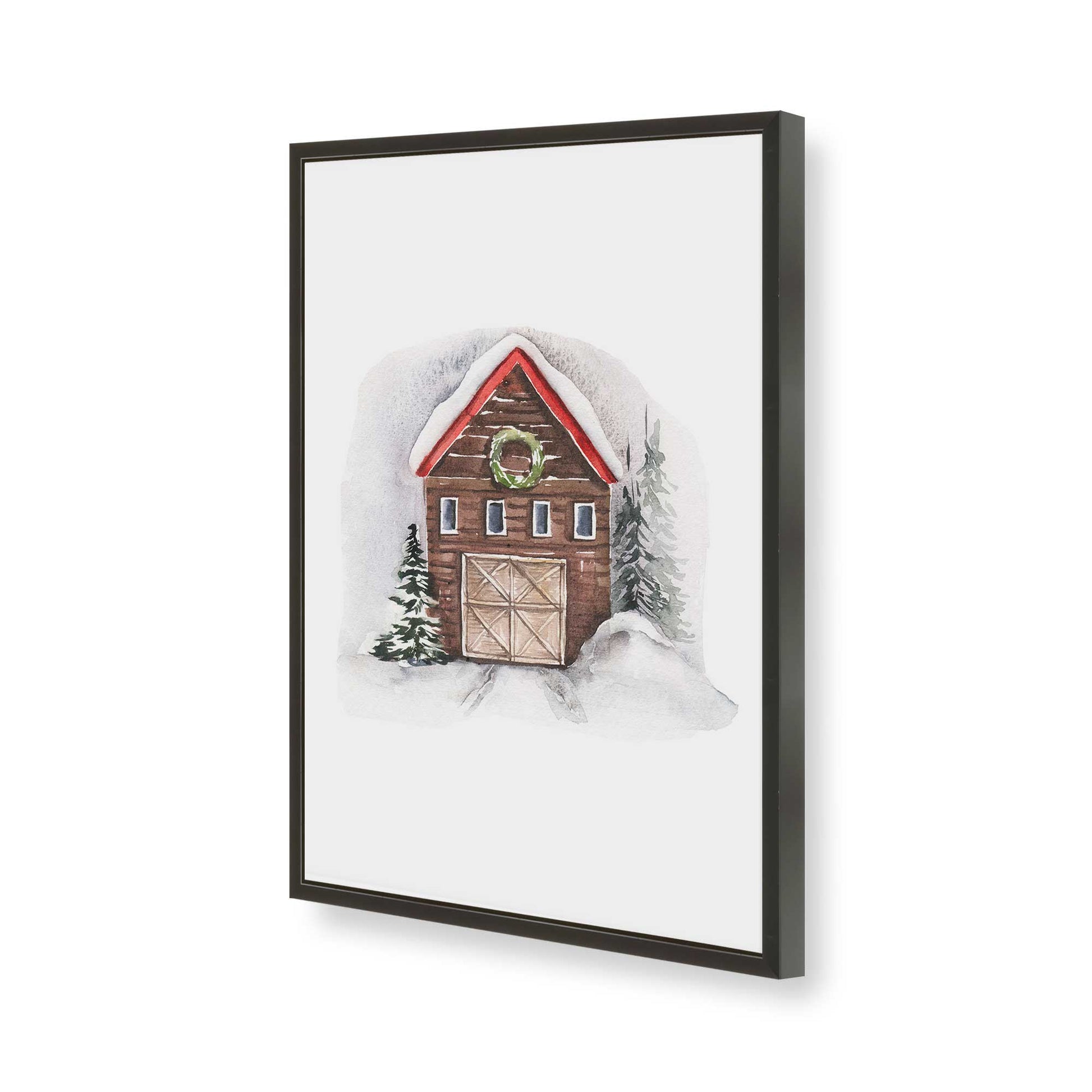 [Color:Satin Black], Picture of art in a Satin Black frame of the corner