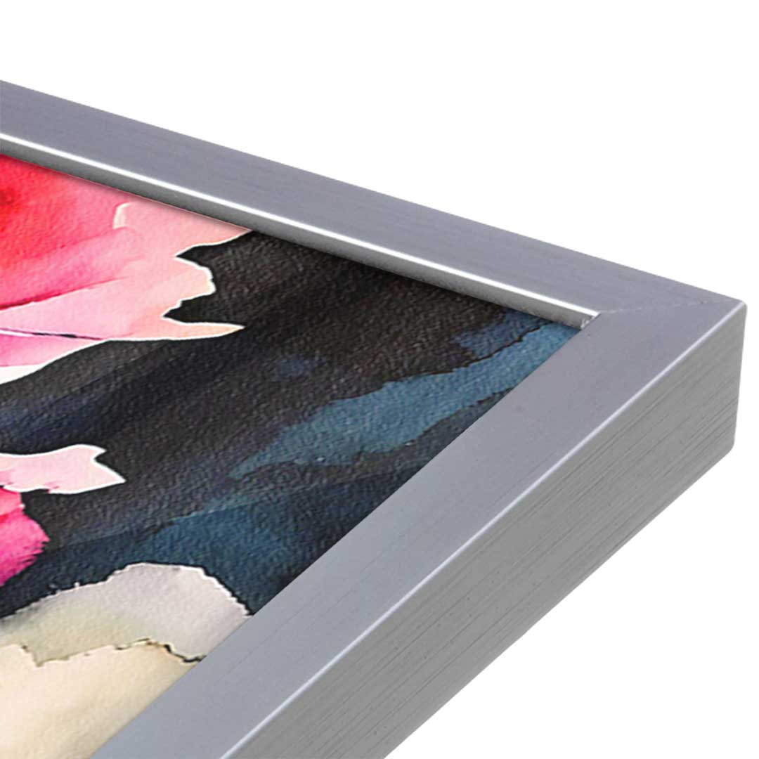 [Color:Polished Chrome], Picture of art in a Polished Chrome frame at an angle