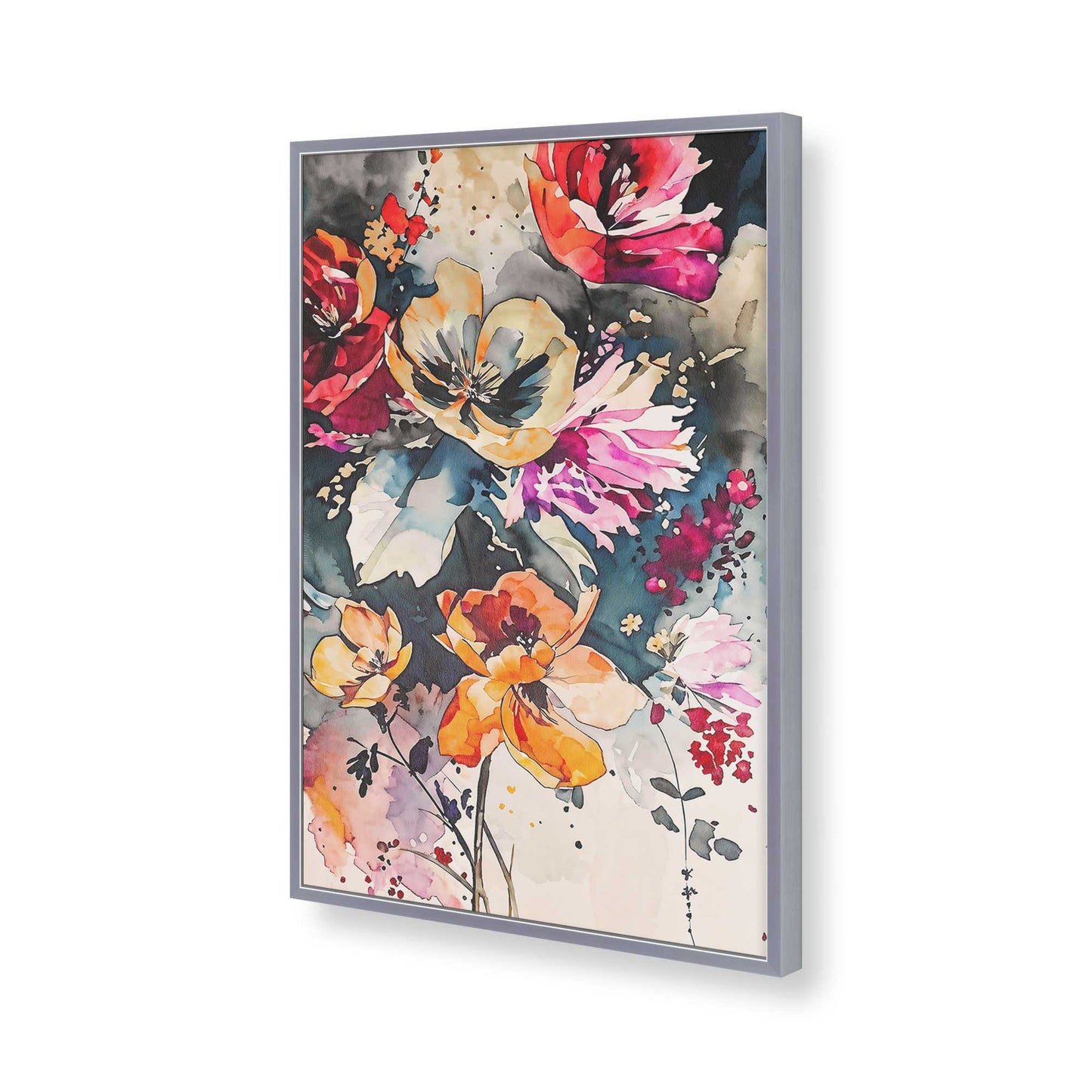 [Color:Polished Chrome], Picture of art in a Polished Chrome frame of the corner