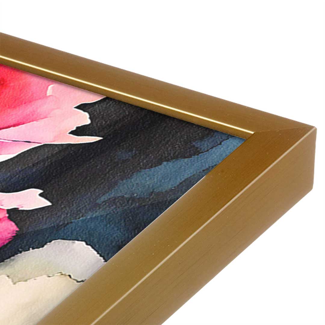 [Color:Polished Gold], Picture of art in a Polished Gold frame at an angle