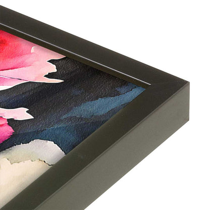 [Color:Satin Black], Picture of art in a Satin Black frame at an angle