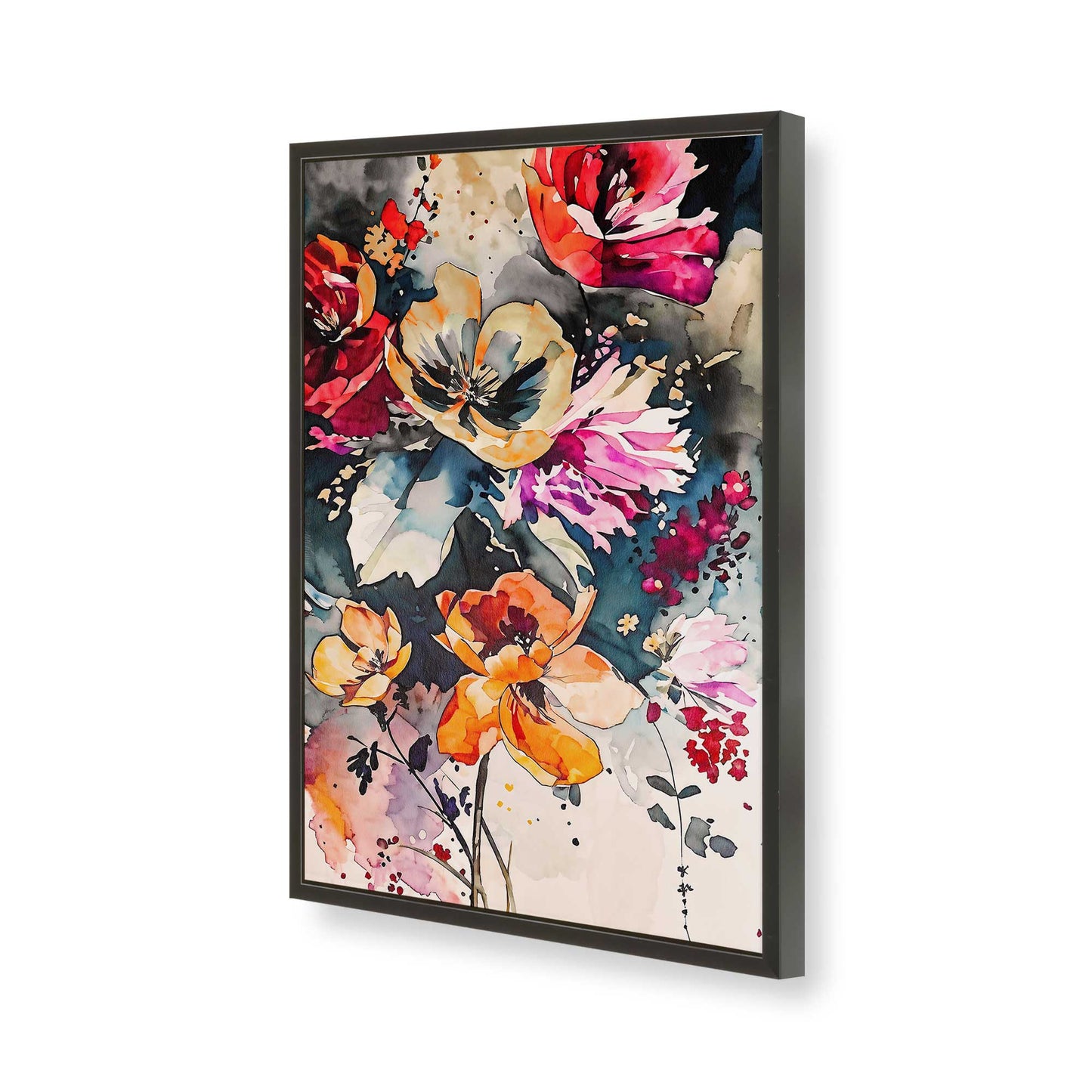 [Color:Satin Black], Picture of art in a Satin Black frame of the corner