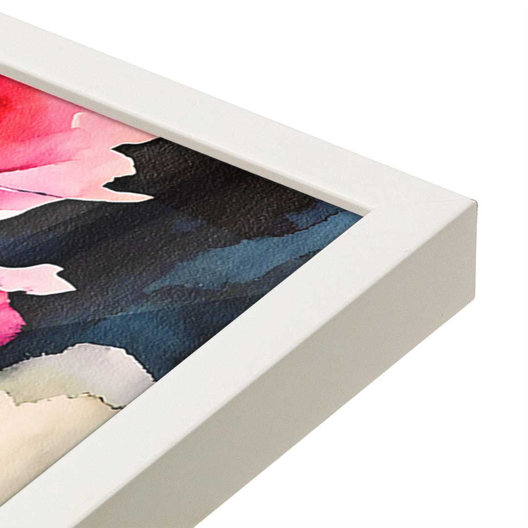 [Color:Opaque White], Picture of art in a Opaque White frame at an angle