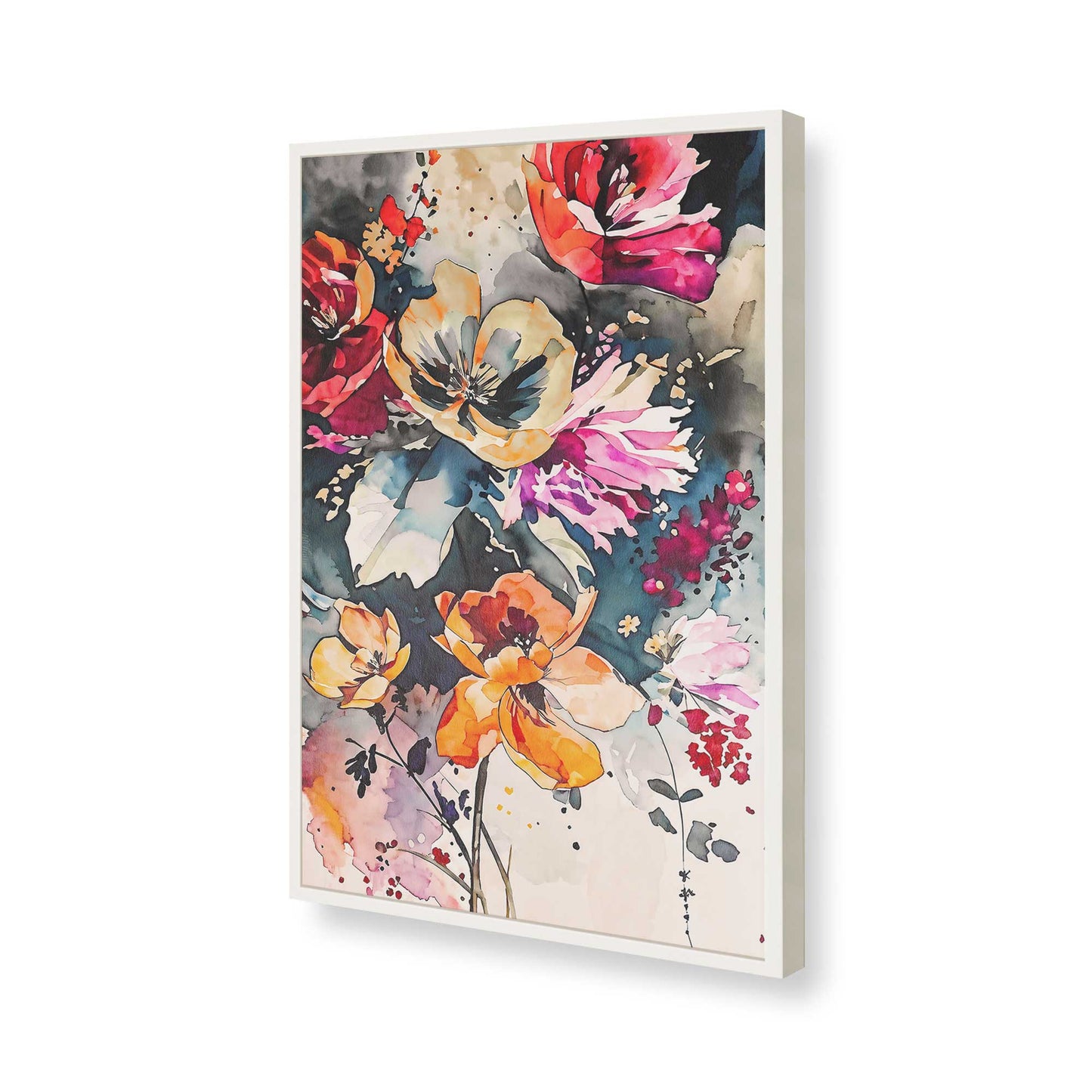 [Color:Opaque White], Picture of art in a Opaque White frame of the corner