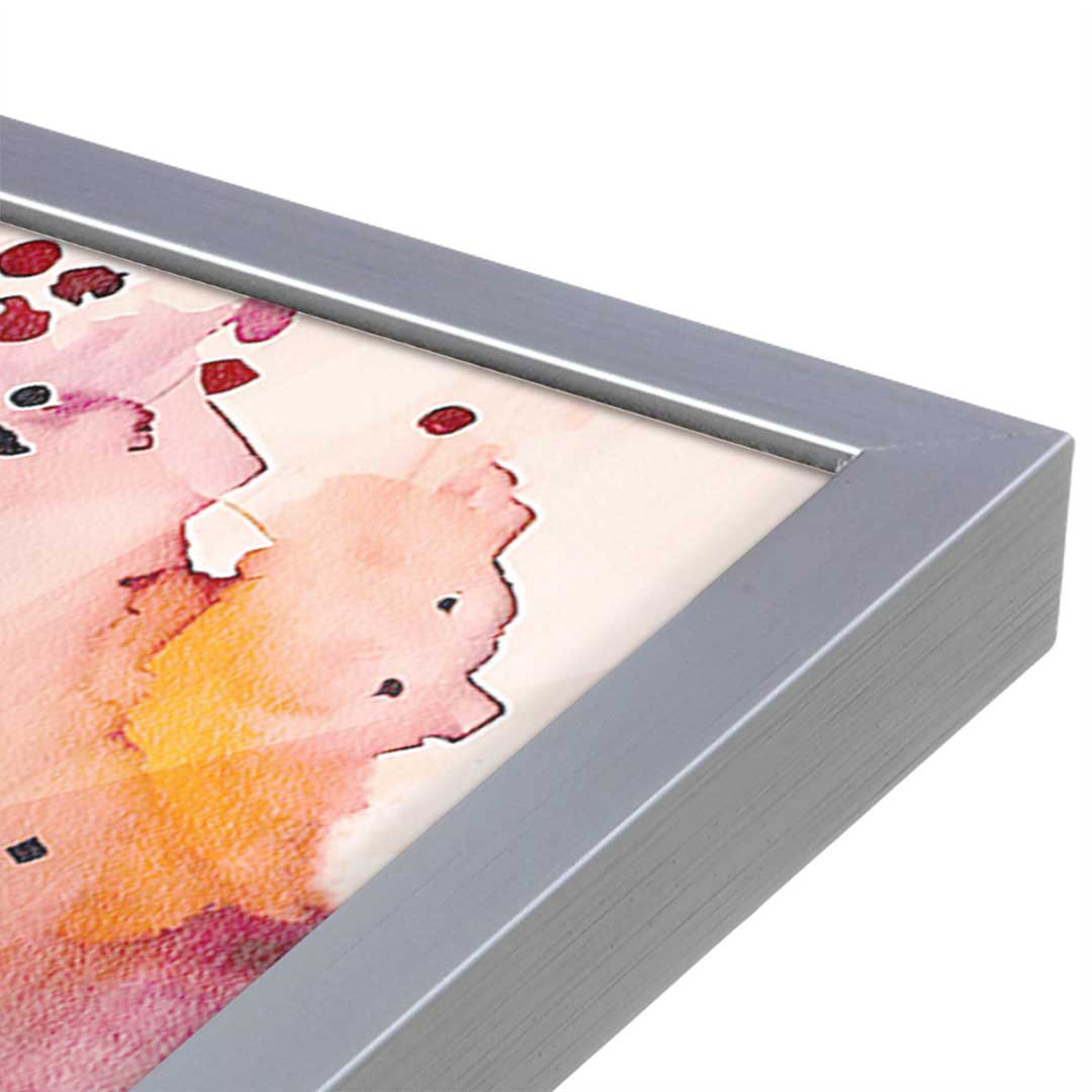 [Color:Polished Chrome], Picture of art in a Polished Chrome frame at an angle