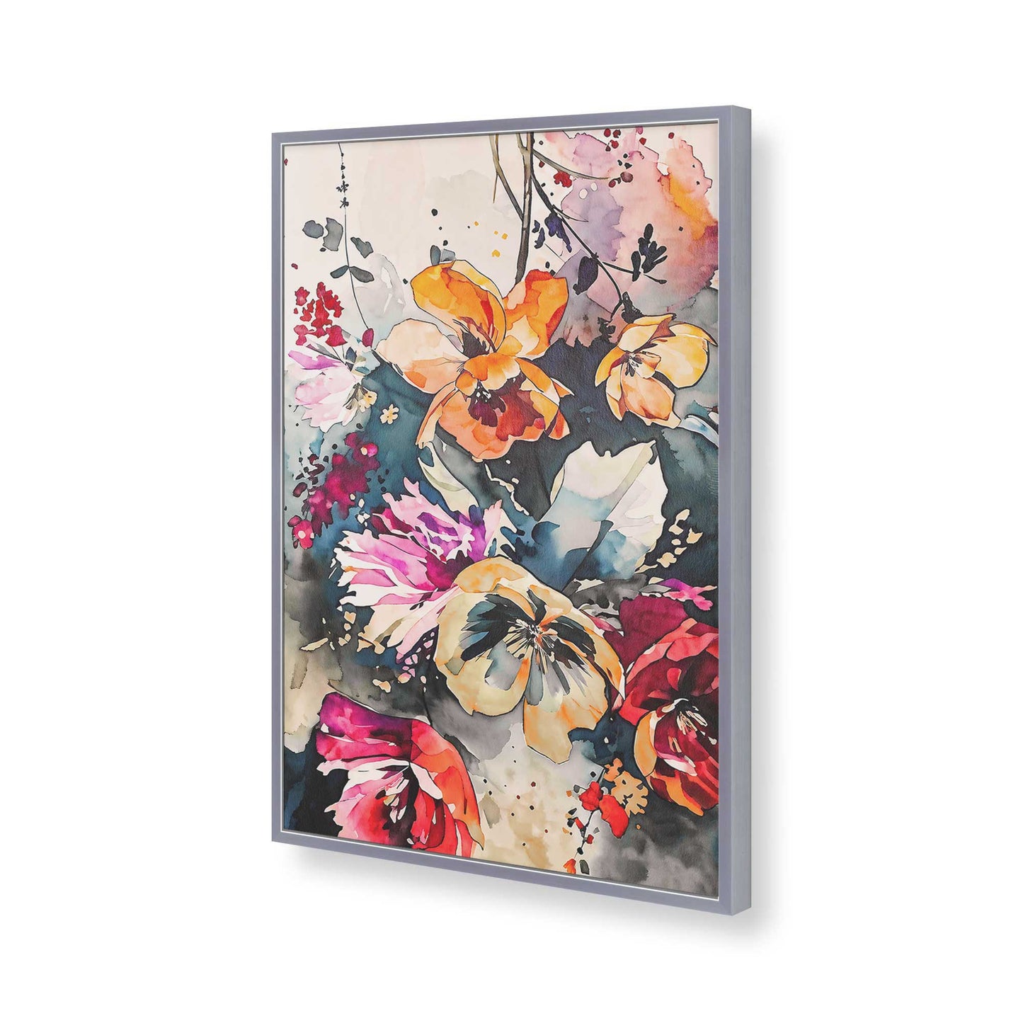 [Color:Polished Chrome], Picture of art in a Polished Chrome frame of the corner