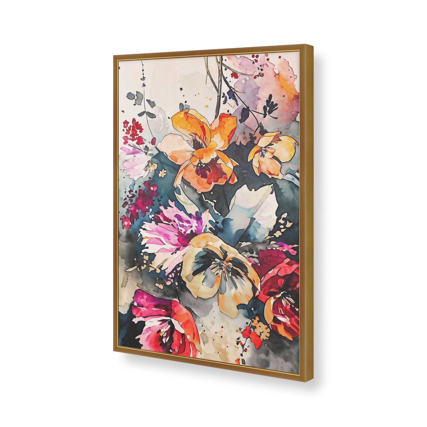 [Color:Polished Gold], Picture of art in a Polished Gold frame of the corner