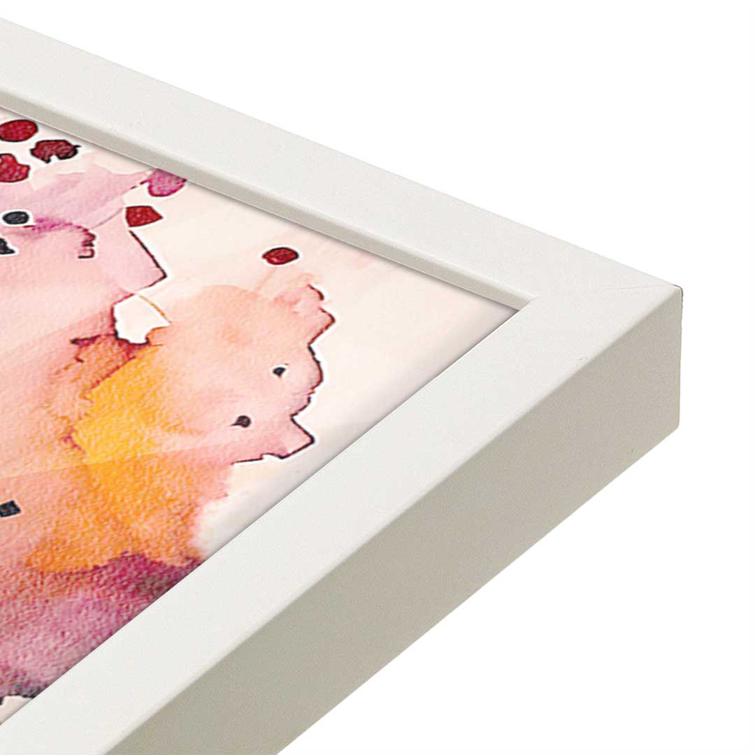[Color:Opaque White], Picture of art in a Opaque White frame at an angle