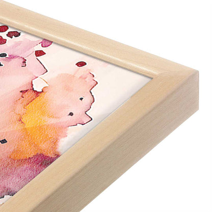 [Color:Raw Maple], Picture of art in a Raw Maple frame at an angle