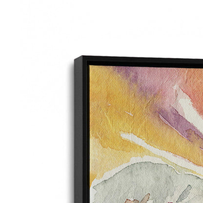 [Color:Satin Black], Picture of art in a Satin Black frame at an angle