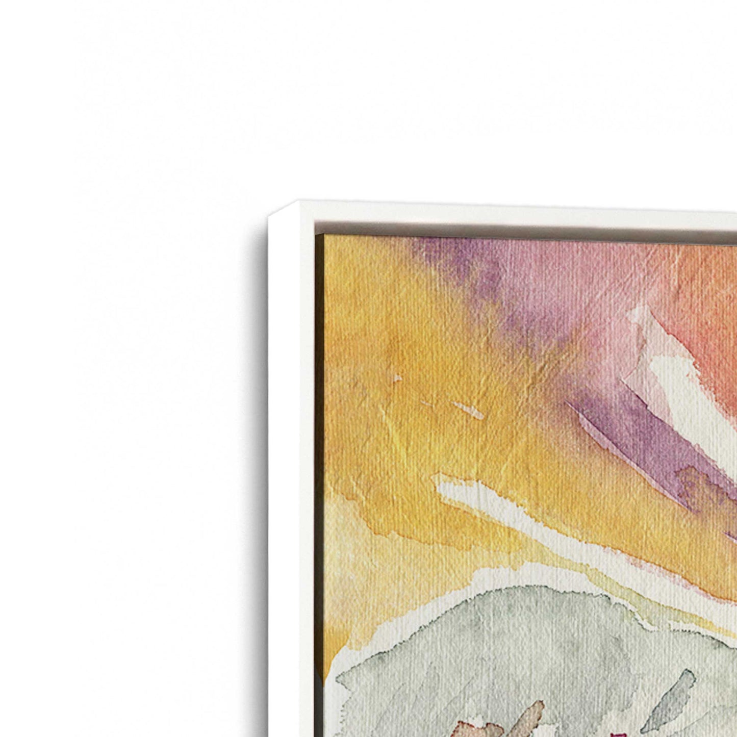 [Color:Opaque White], Picture of art in a White frame at an angle