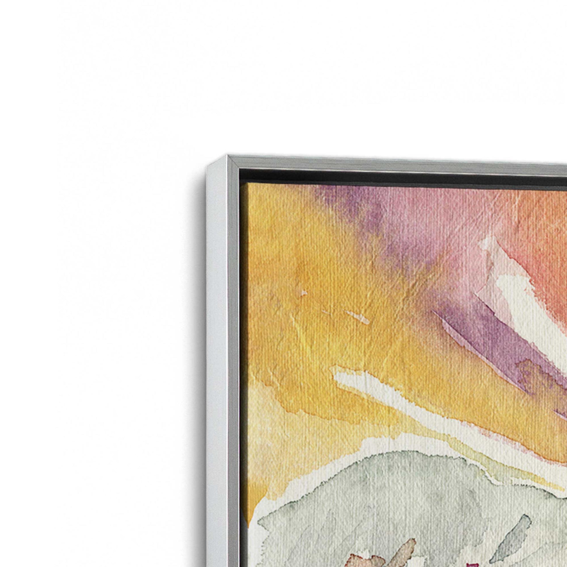 [Color:Polished Chrome], Picture of art in a Polished Chrome frame at an angle