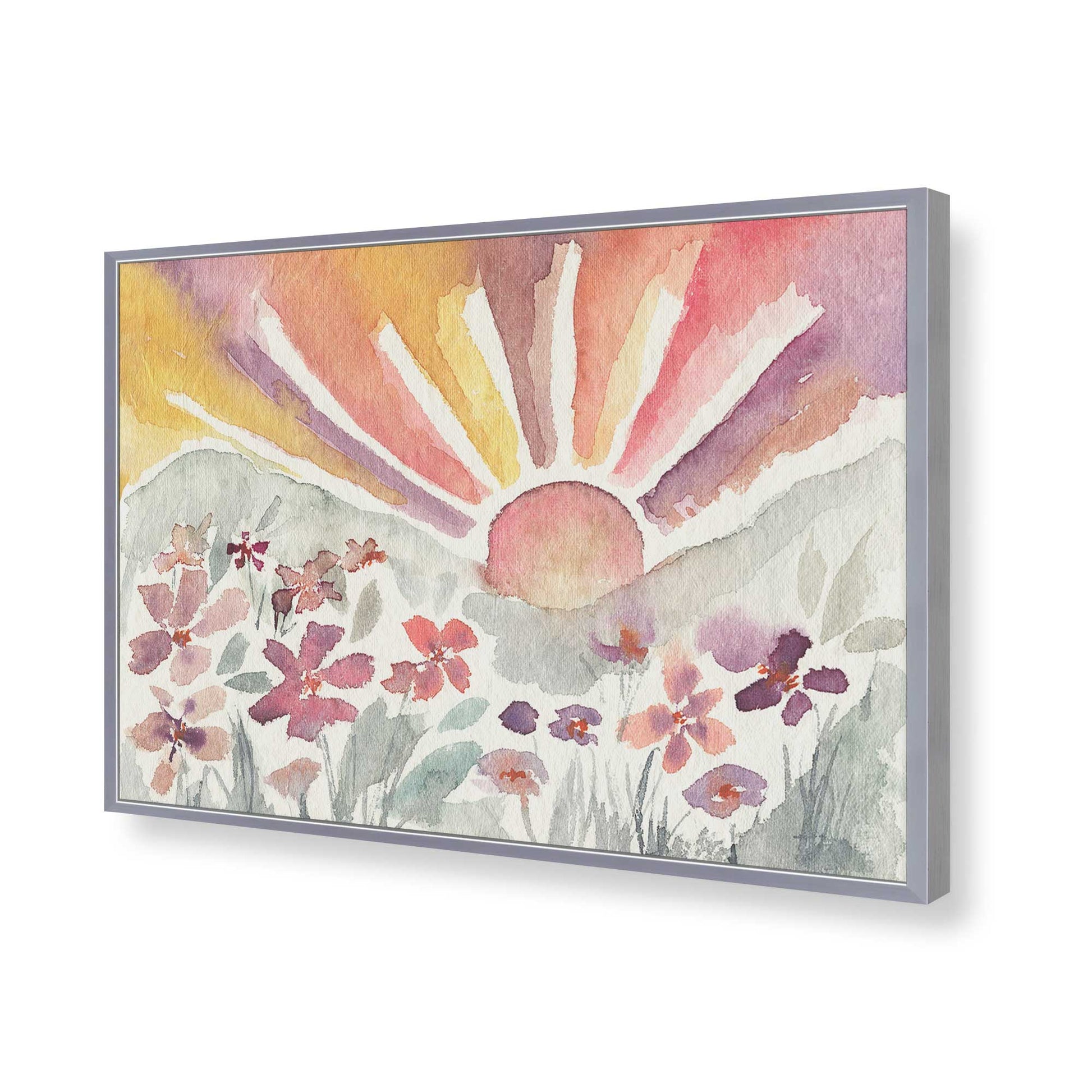 [Color:Polished Chrome], Picture of art in a Polished Chrome frame of the corner
