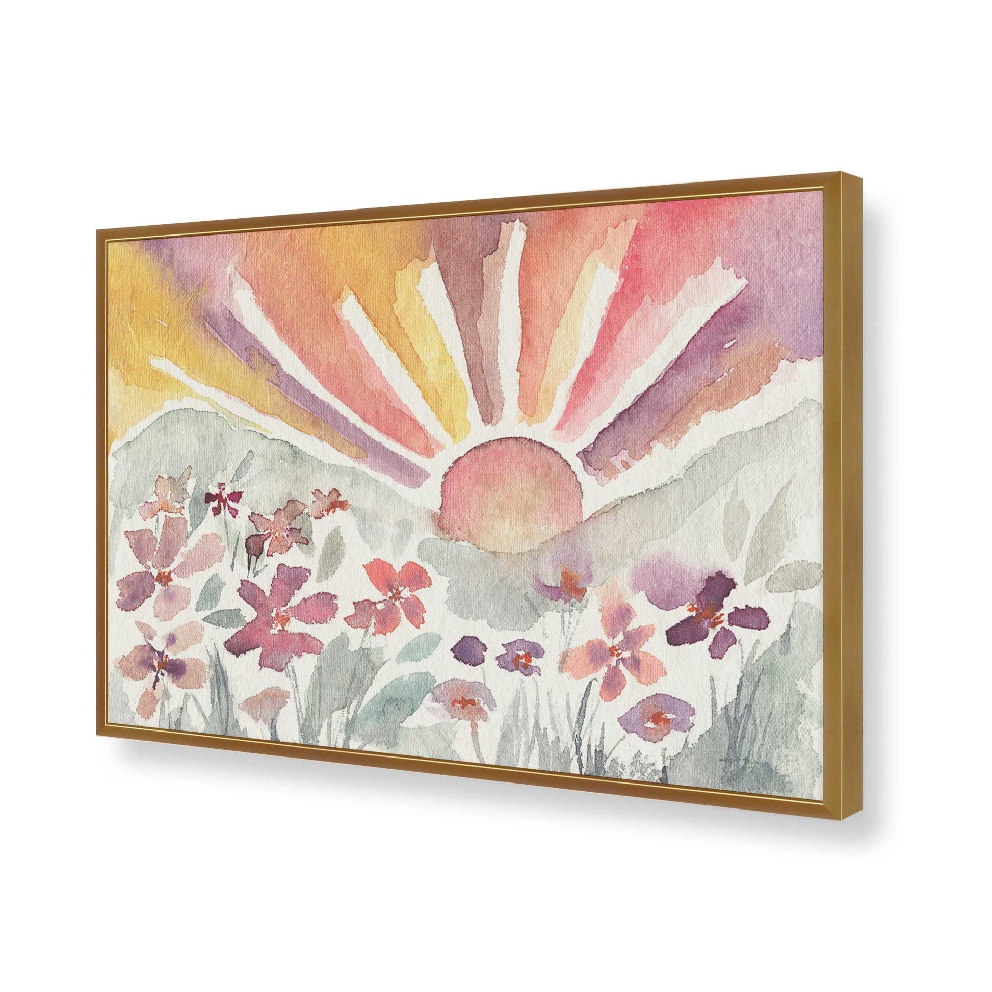 [Color:Polished Gold], Picture of art in a Polished Gold frame of the corner