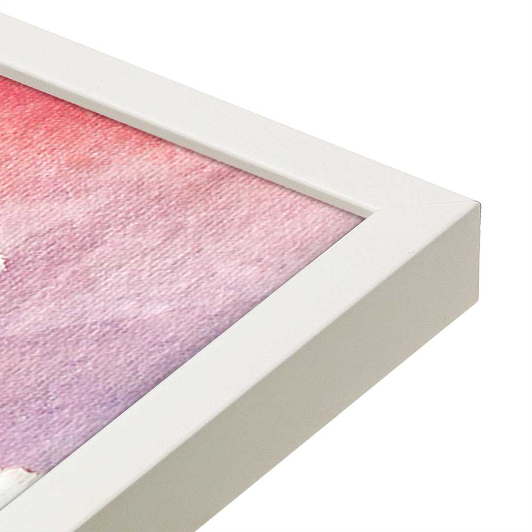 [Color:Opaque White], Picture of art in a Opaque White frame at an angle