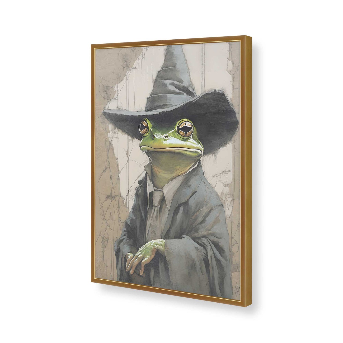 [Color:Polished Gold], Picture of art in a Polished Gold frame of the corner