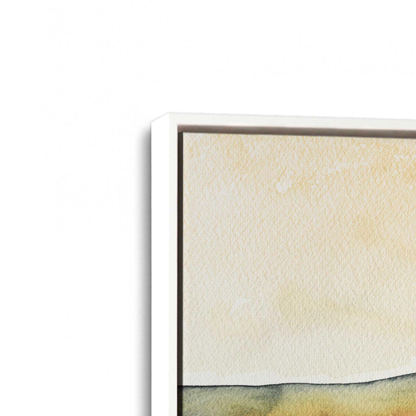 [Color:Opaque White], Picture of art in a White frame at an angle