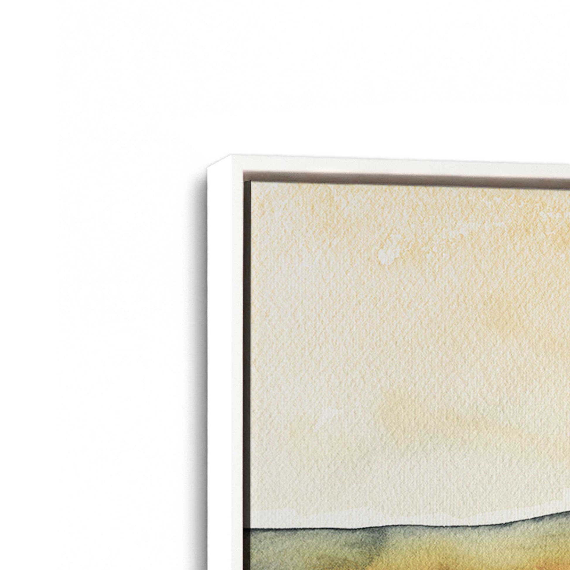 [Color:Opaque White], Picture of art in a White frame at an angle