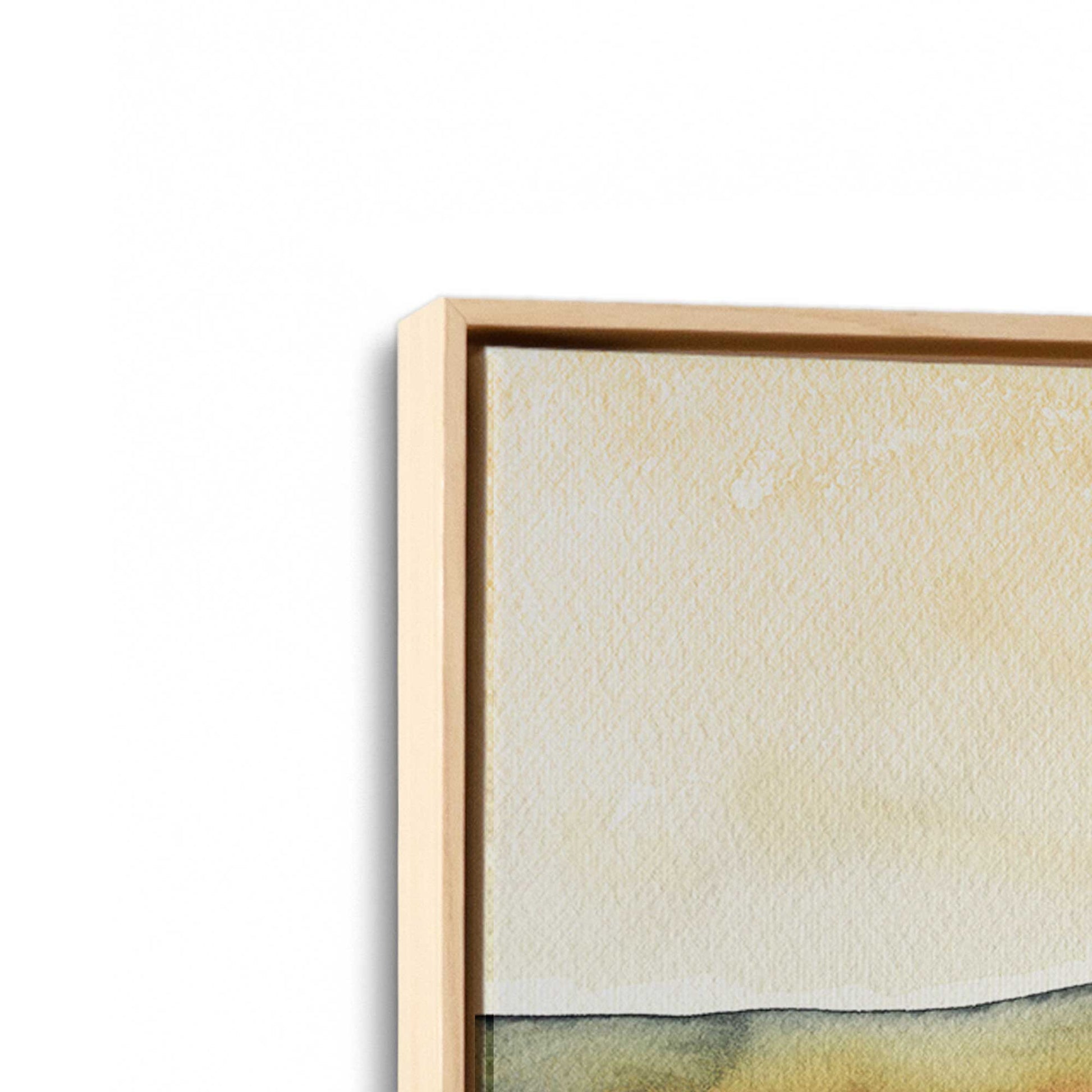 [Color:American Maple], Picture of art in a American Maple frame at an angle