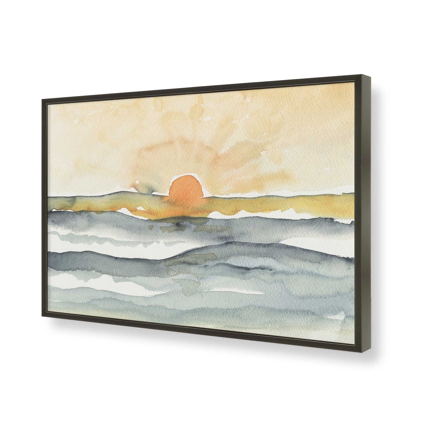 [Color:Satin Black], Picture of art in a Satin Black frame of the corner