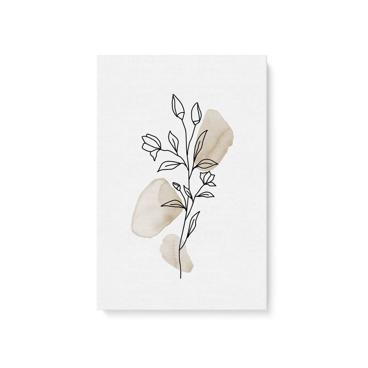 Chill Flower Sketches, Set of 3 Canvas Prints