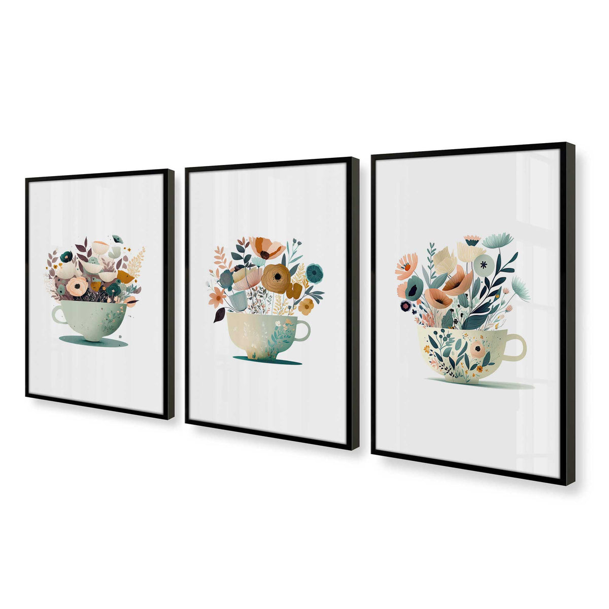 [Color:Satin Black], Picture of art in a Satin Black frame at an angle