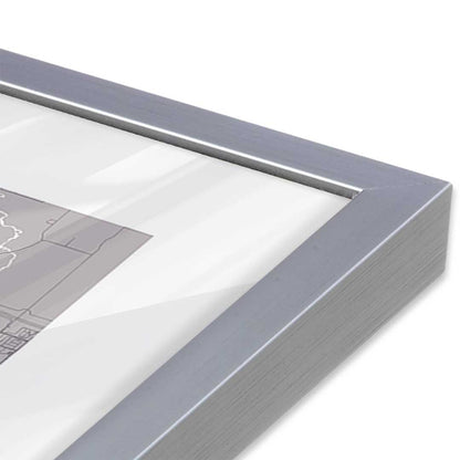 [Color:Polished Chrome], Picture of art in a Polished Chrome frame at an angle