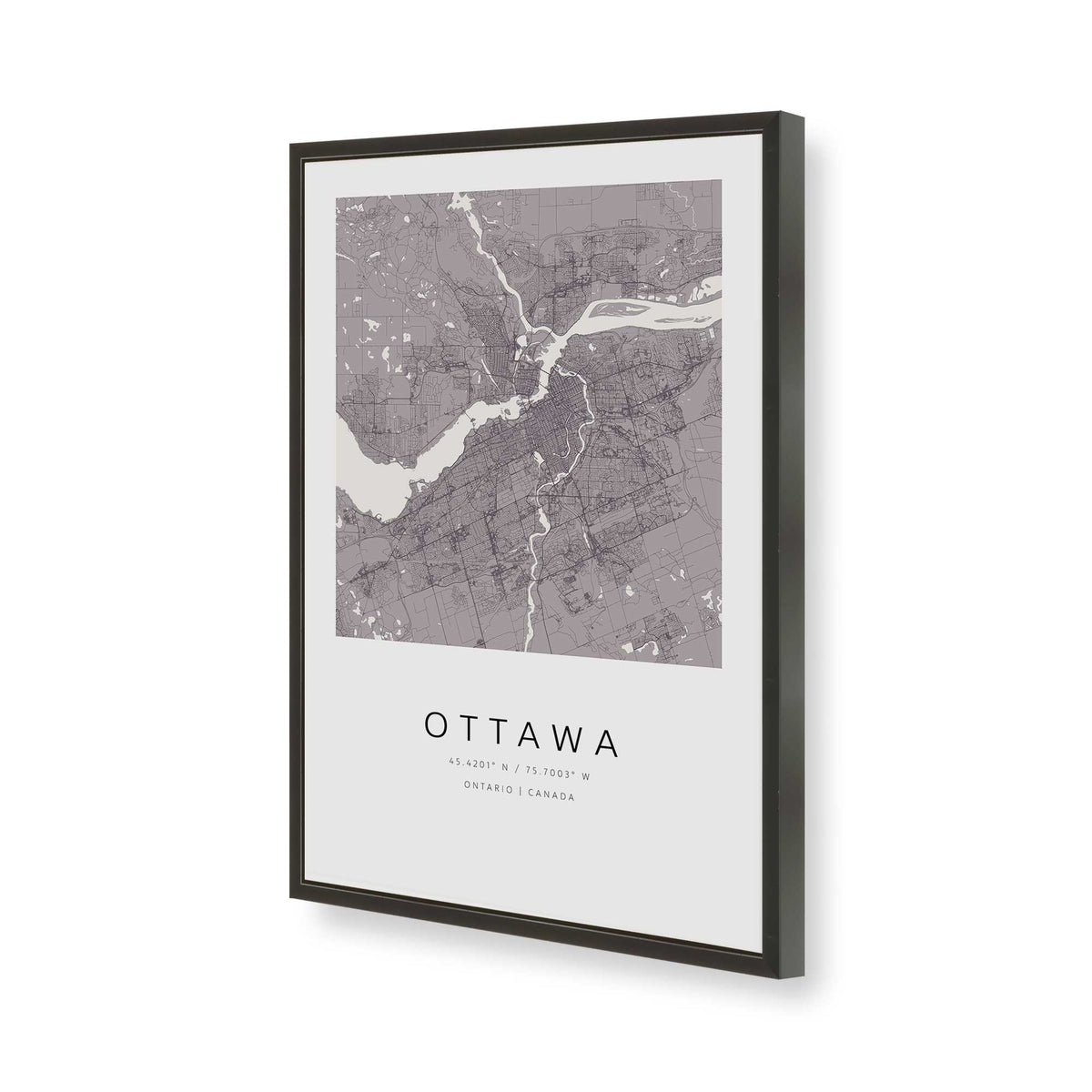 [Color:Satin Black], Picture of art in a Satin Black frame of the corner